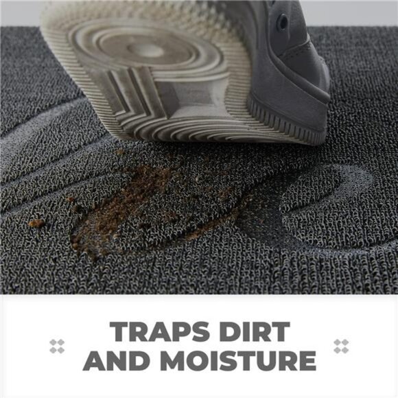 Front Door Mat, Non-Slip Entryway Rug, Resist Dirt Hello Welcome Mat (17X30'') - Picture 6 of 7